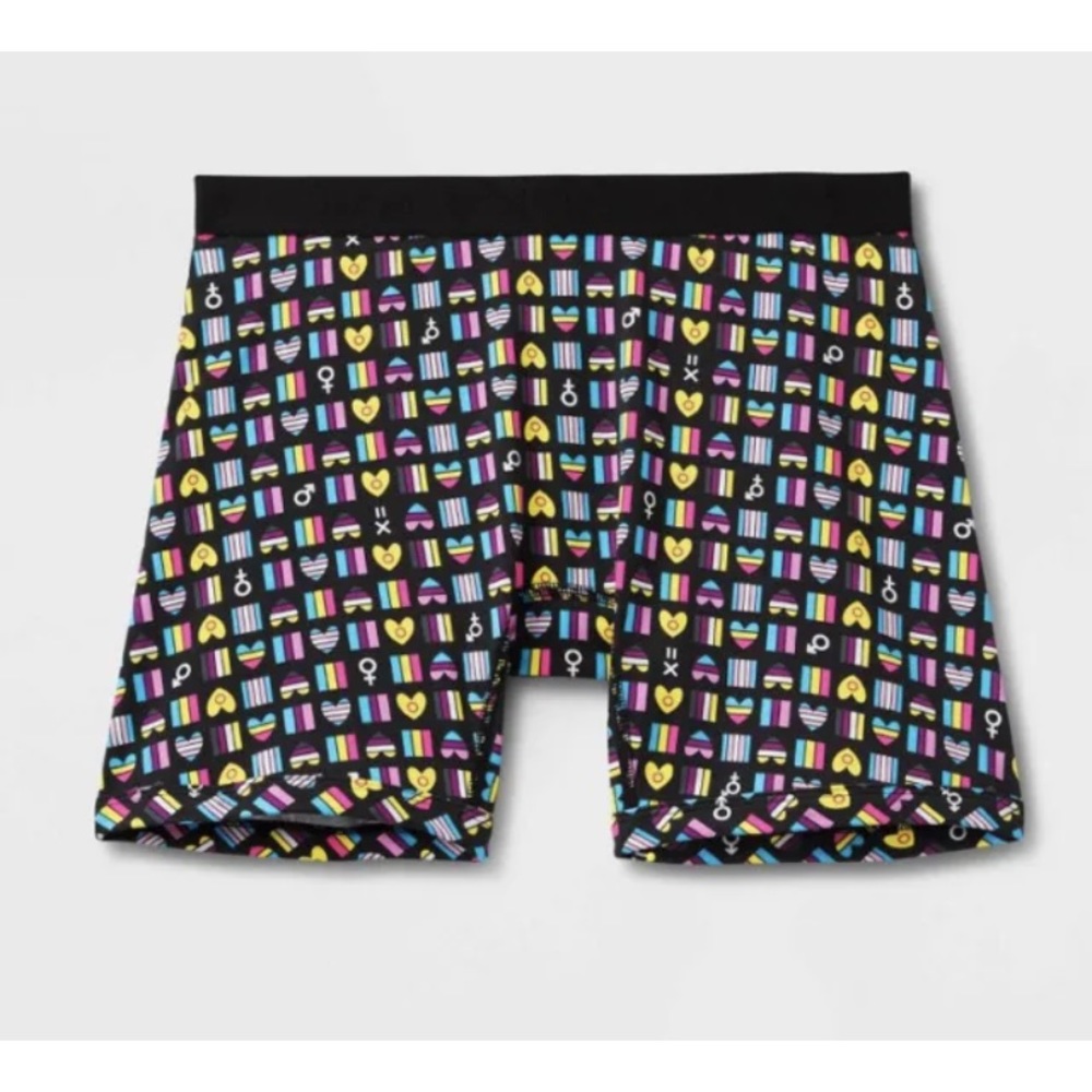NWT Pride Adult TOMBOYX Pride Flags 6in Underwear - LGBTQIA Checkered SIZE SMALL